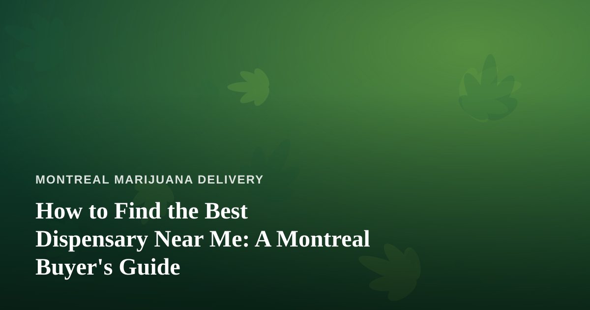 How to Find the Best Dispensary Near Me: A Montreal Buyer’s Guide