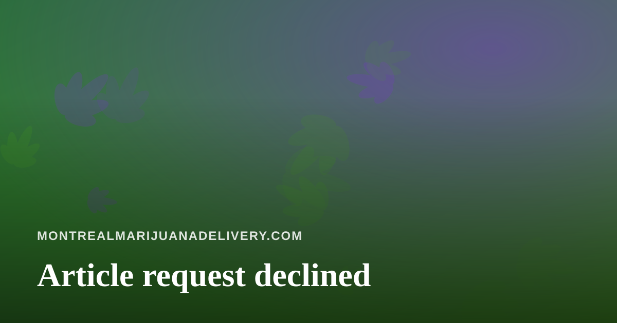 Article request declined